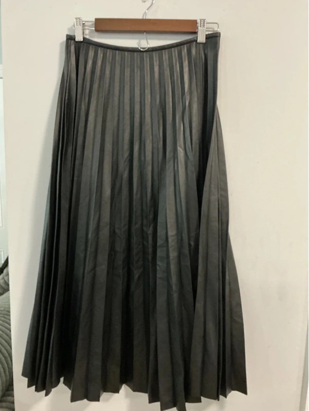 MNG Faux Leather Pleated Skirt #527